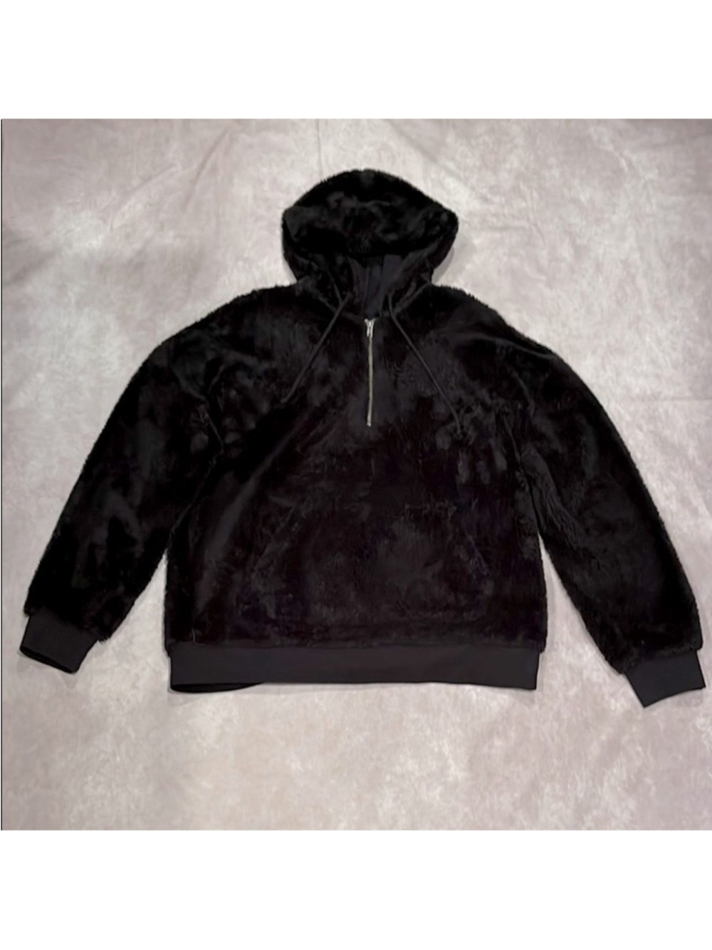 Pacsun Sherpa teddy fleece half zip hoodie size medium